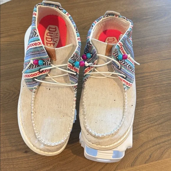 Boho Patterned Canvas Hey Dudes - Picture 3 of 6